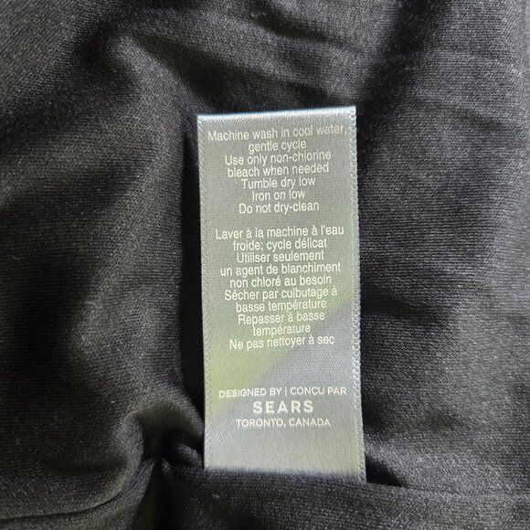 SEARS Black & White Lined Dress M - Picture 5 of 6